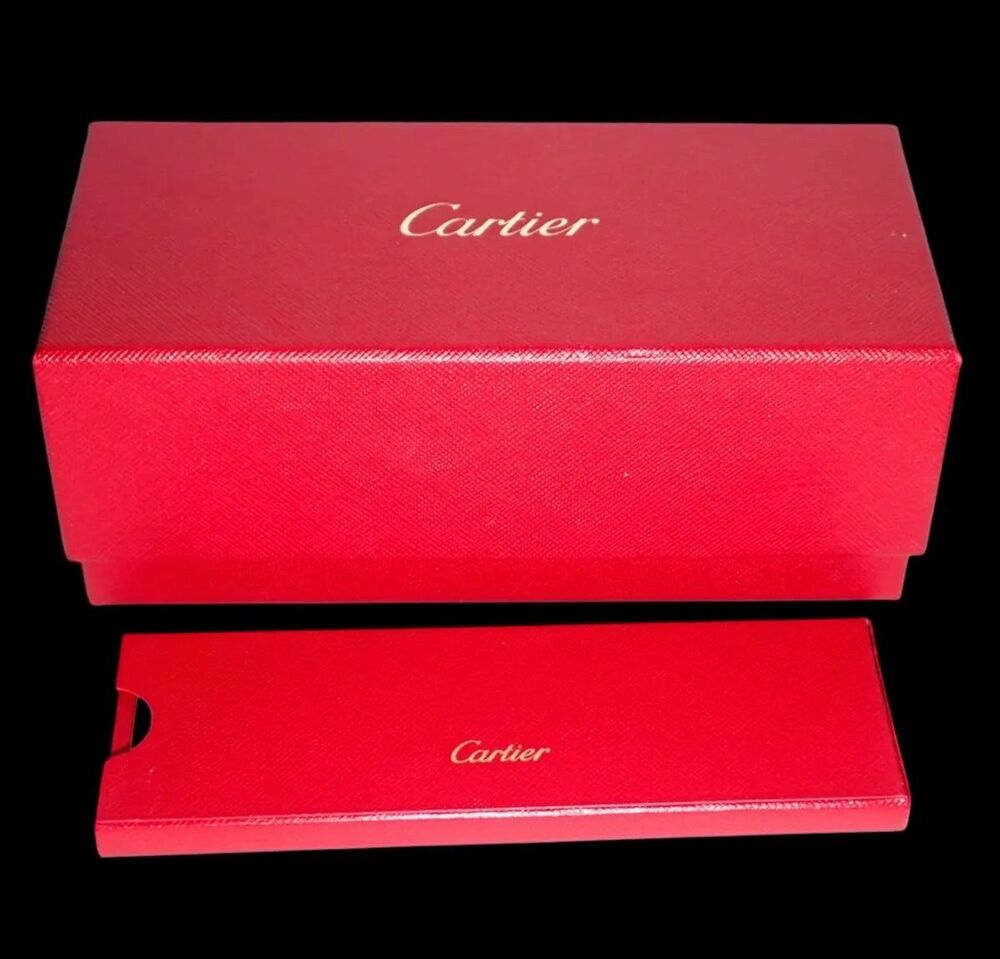 Cartier Red Eyeglass Empty Box with Document Papers in Sleeve Mint Condition